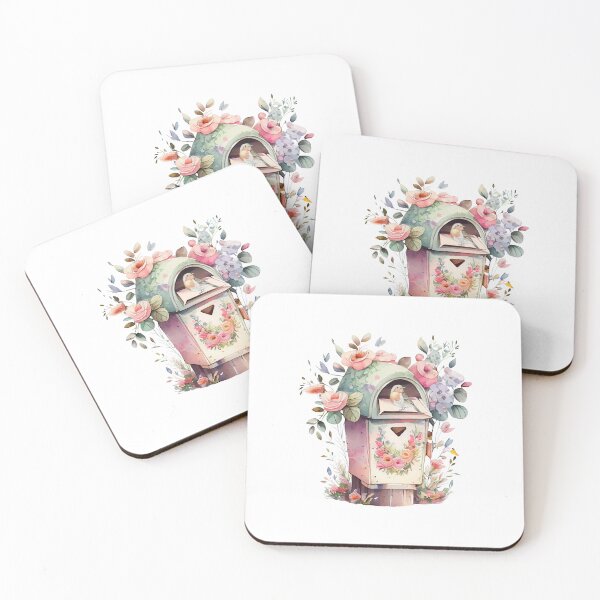 Item preview, Watercolor Floral Mailbox with Bird  designed and sold by silviaol.