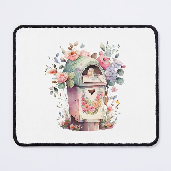 Item preview, Watercolor Floral Mailbox with Bird  designed and sold by silviaol.