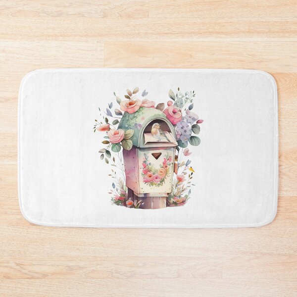 Item preview, Watercolor Floral Mailbox with Bird  designed and sold by silviaol.