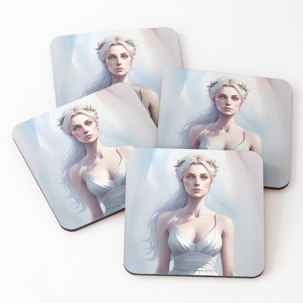 Item preview, Hermosa mujer rubia de hielo en vestido de novia blanco designed and sold by Erika V..