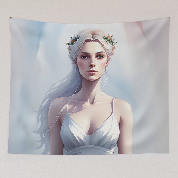 Item preview, Hermosa mujer rubia de hielo en vestido de novia blanco designed and sold by Erika V..