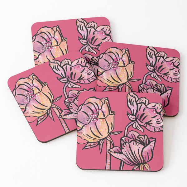 Item preview, Trio of Flowers in Pink designed and sold by CarrieBrose.