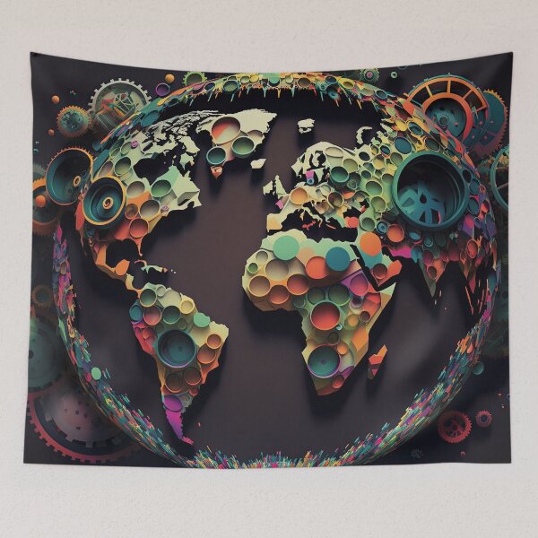 Item preview, World Map From the Space designed and sold by Map4U.