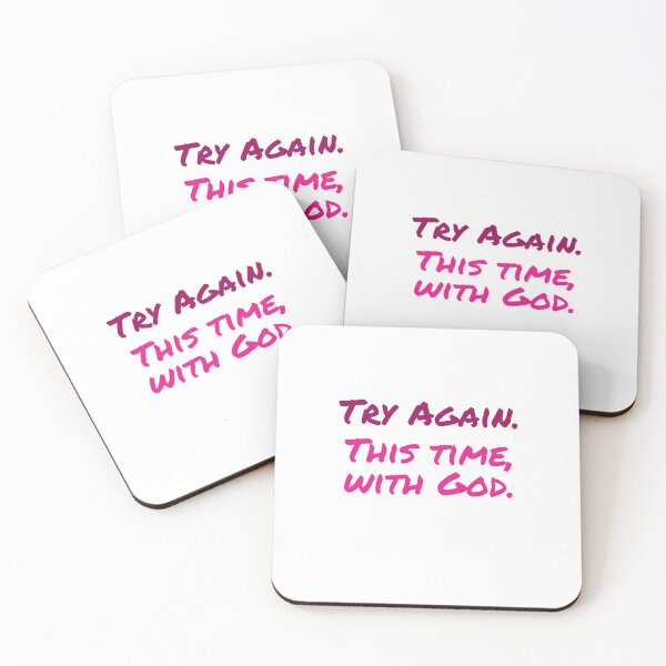 Item preview, Try Again With God, Pink designed and sold by Miles-and-Daisy.