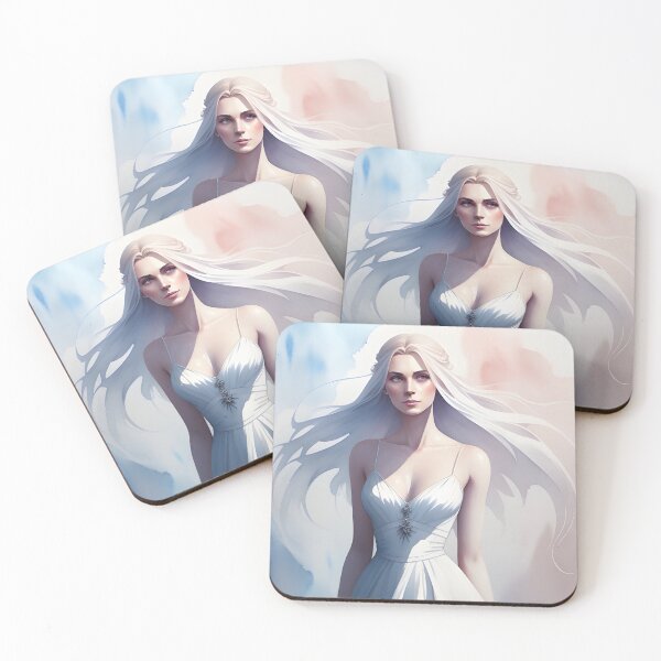 Item preview, Hermosa mujer rubia de hielo en vestido de novia blanco designed and sold by Erika V..
