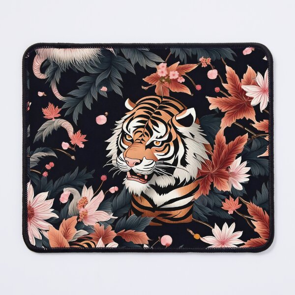 Item preview, Tiger Flower Drawing Art Print designed and sold by saflimbenly.
