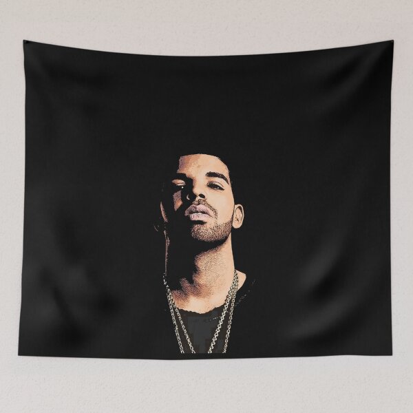 Item preview, Drake Cartoon Face Tapestry designed and sold by livpaigedesigns.