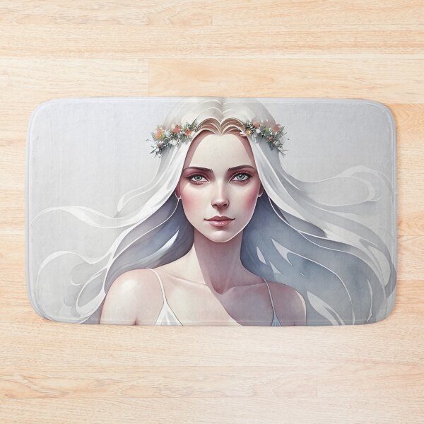 Item preview, Beautiful Ice Blonde Woman in White Wedding Dress designed and sold by Erika V..