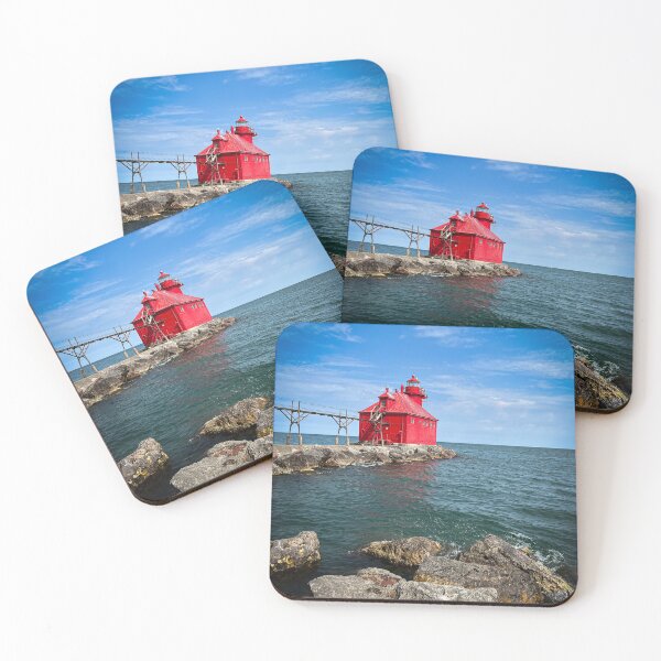 Item preview, North Pierhead Lighthouse in Door County designed and sold by Redrazzle.
