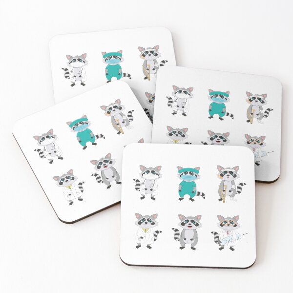 Item preview, Cute Raccoon Medical Team designed and sold by atedesigns.