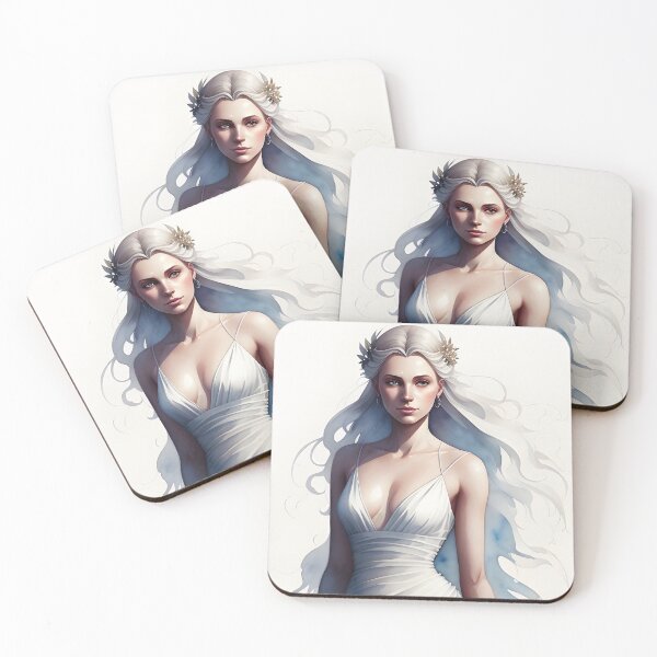 Item preview, Hermosa mujer rubia de hielo en vestido de novia blanco designed and sold by Erika V..