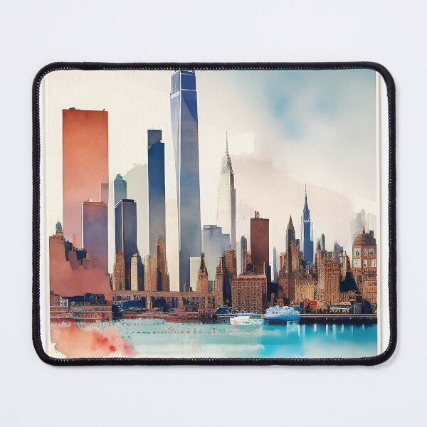 Artikelvorschau, Aquarell New York City 1 entworfen und verkauft von Robertworkshop.