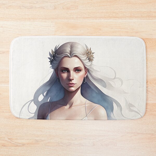 Item preview, Beautiful Ice Blonde Woman in White Wedding Dress designed and sold by Erika V..