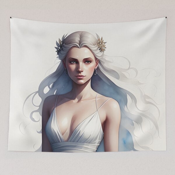Item preview, Hermosa mujer rubia de hielo en vestido de novia blanco designed and sold by Erika V..