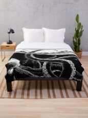 Kraken Rules the Sea Throw Blanket