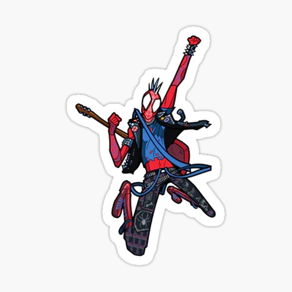 Across The Punk miles morales gwen spiderpunk Sticker for Sale by hougoli