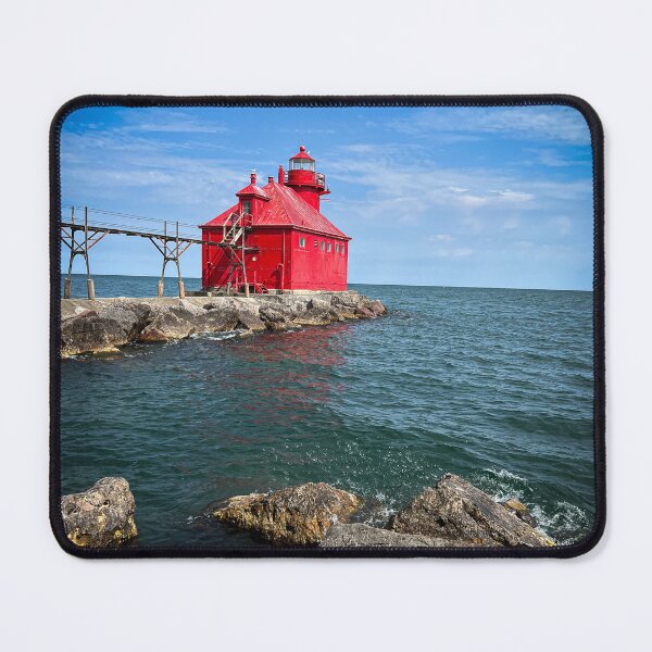Item preview, North Pierhead Lighthouse in Door County designed and sold by Redrazzle.