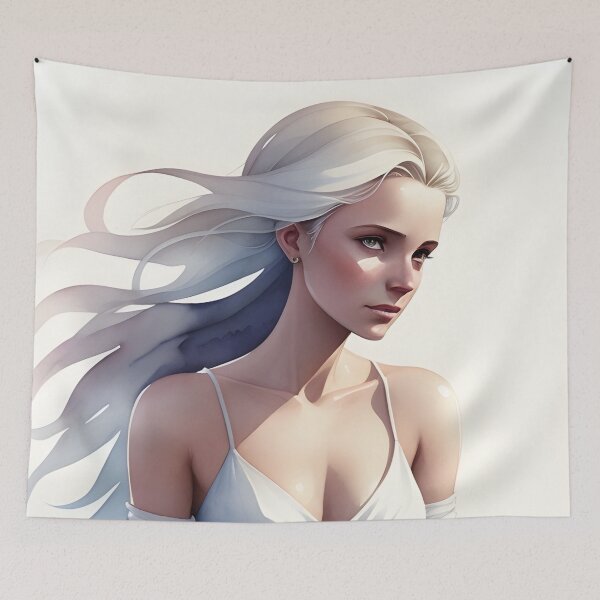 Item preview, Hermosa mujer rubia de hielo en vestido de novia blanco designed and sold by Erika V..