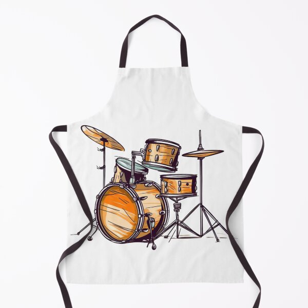 Item preview, Drums Orange Drum set for drummers designed and sold by AlquimiaDesign.