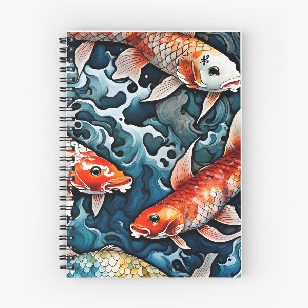 Item preview, Koi Carp Ukiyo-e Drawing Art Print designed and sold by saflimbenly.