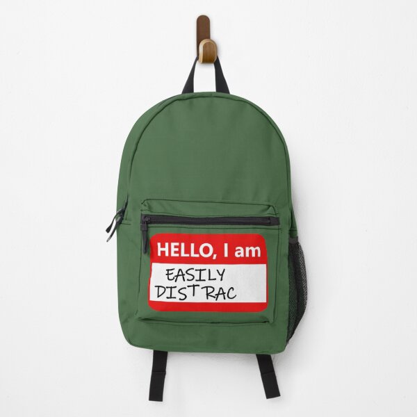 Item preview, Name tag: Hello, i am easily distrac(ted) designed and sold by Jeeb-Arts.