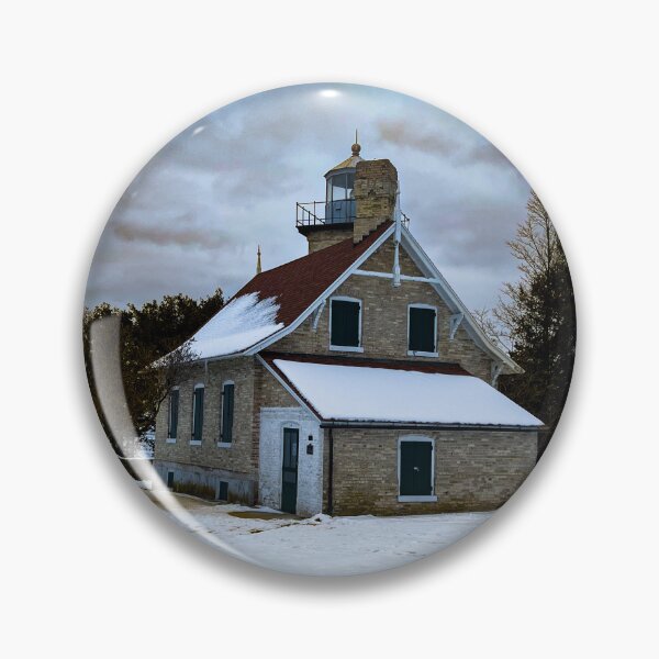 Item preview, Eagle Bluff Lighthouse in Winter designed and sold by Redrazzle.