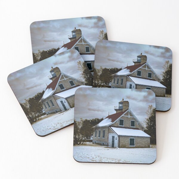 Item preview, Eagle Bluff Lighthouse in Winter designed and sold by Redrazzle.