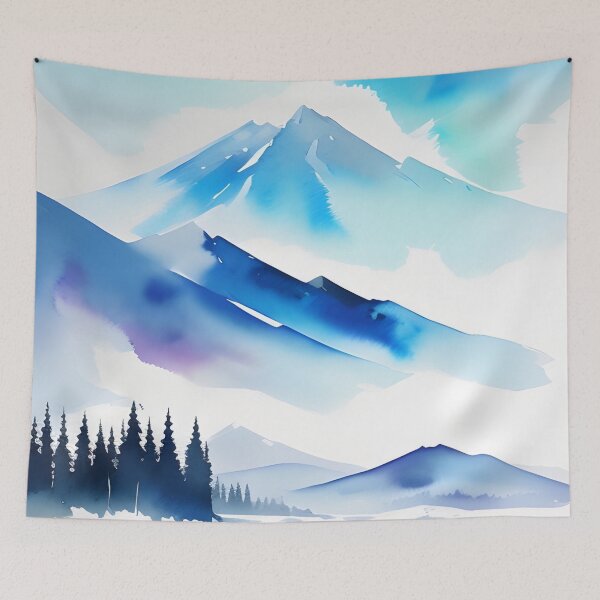Item preview, Winter Snowcapped Mountain Peaks designed and sold by Erika V..