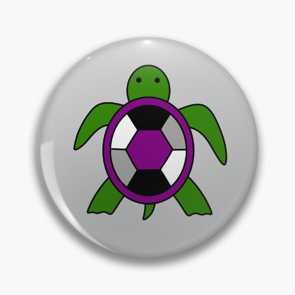 Artikelvorschau, Asexual and demisexual flag turtle entworfen und verkauft von bookwoof.