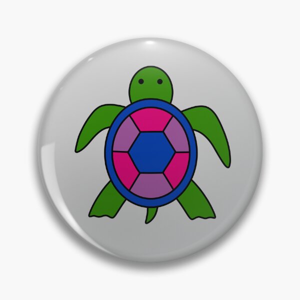 Artikelvorschau, Bisexual flag turtle entworfen und verkauft von bookwoof.