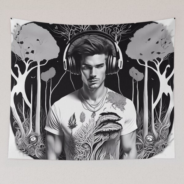 Item preview, Cosmic Jungle Party 1 designed and sold by Transelasticart.