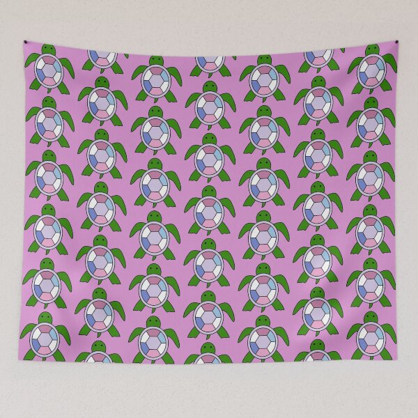 Item preview, Bigender flag turtle designed and sold by bookwoof.
