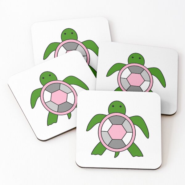 Item preview, Demigirl flag turtle designed and sold by bookwoof.