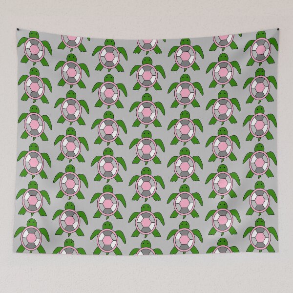 Item preview, Demigirl flag turtle designed and sold by bookwoof.