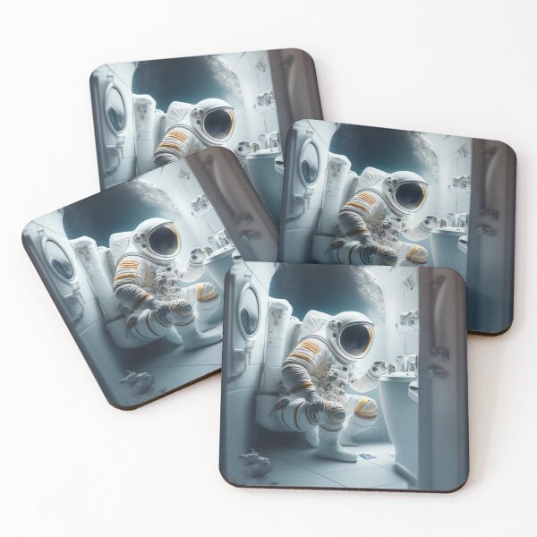 Item preview, Astronaut using the bathroom in space designed and sold by MarionCerry.
