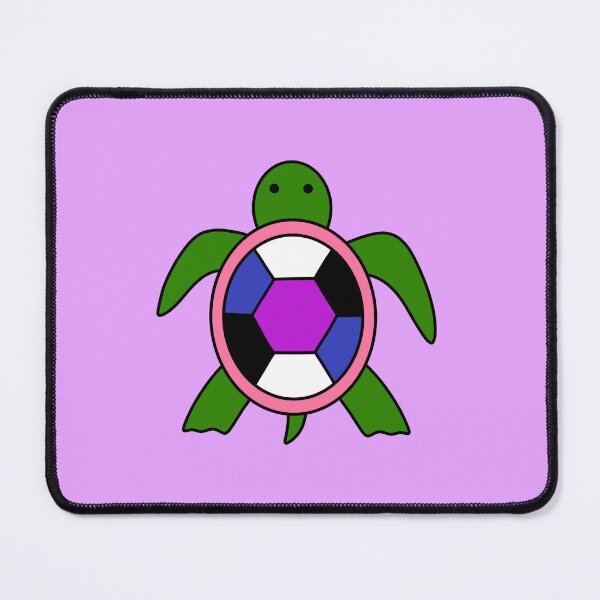 Item preview, Genderfluid flag turtle designed and sold by bookwoof.