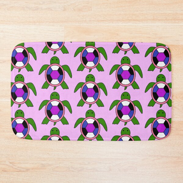Item preview, Genderfluid flag turtle designed and sold by bookwoof.