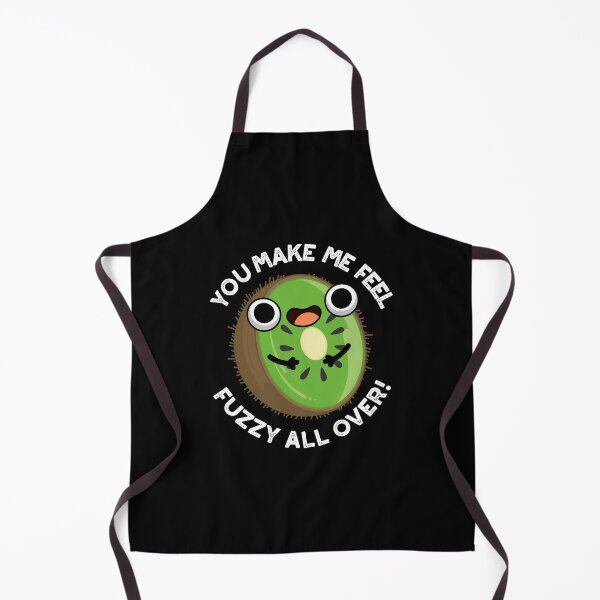 Item preview, You Make Me Feel Fuzzy All Over Funny Kiwifruit Puns (Dark BG) designed and sold by punnybone.