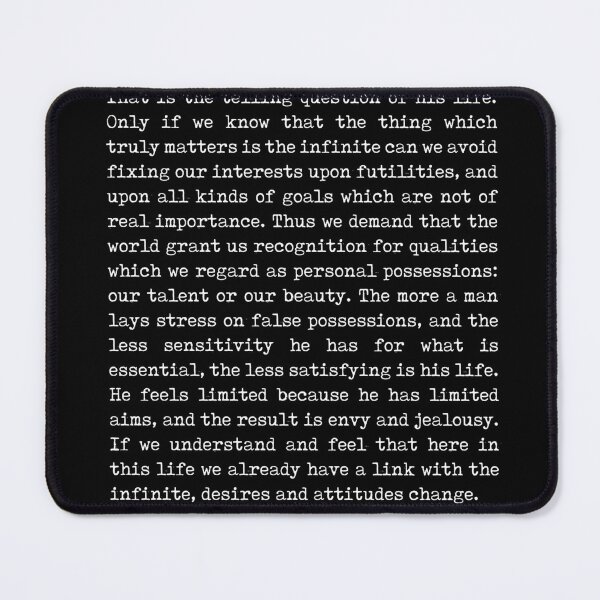 Item preview, Man's relation to the infinite - Carl Gustav Jung Quote - Literature - Typewriter Print - Black designed and sold by Studio Grafiikka.