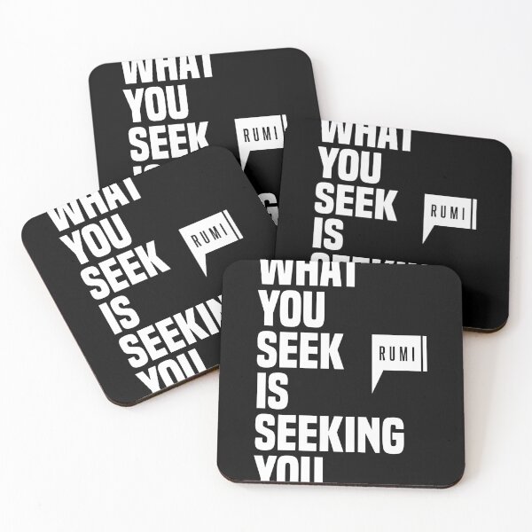 Item preview, What You Seek Is Seeking You - Rumi Quote - Literature - Typography Print 1 - Black designed and sold by Studio Grafiikka.