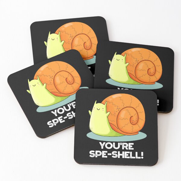 Item preview, You're Spe-shell Funny Snail Puns (Dark BG) designed and sold by punnybone.