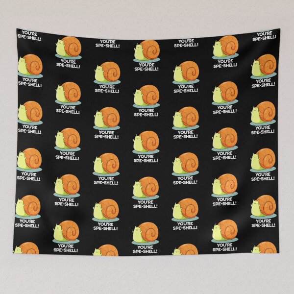 Item preview, You're Spe-shell Funny Snail Puns (Dark BG) designed and sold by punnybone.