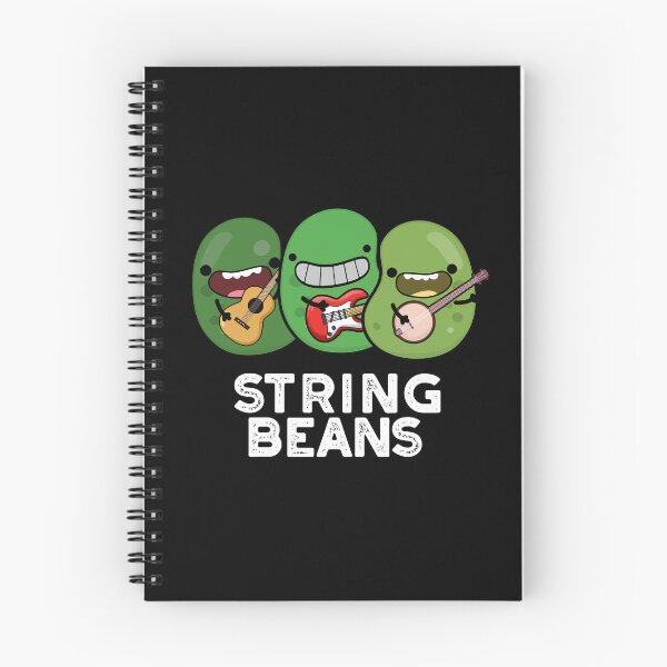 Item preview, String Beans Funny Vegetable Puns (Dark BG) designed and sold by punnybone.