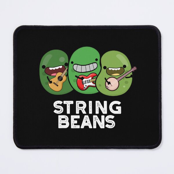Item preview, String Beans Funny Vegetable Puns (Dark BG) designed and sold by punnybone.