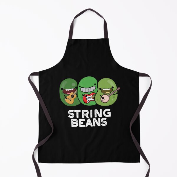 Item preview, String Beans Funny Vegetable Puns (Dark BG) designed and sold by punnybone.