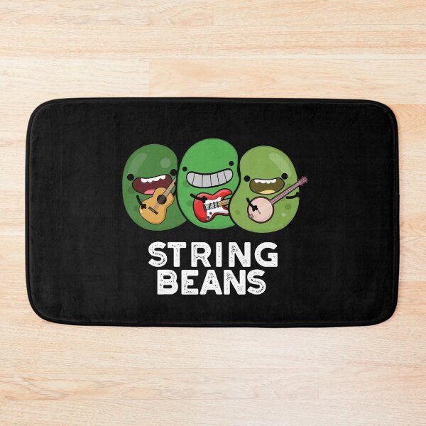 Item preview, String Beans Funny Vegetable Puns (Dark BG) designed and sold by punnybone.