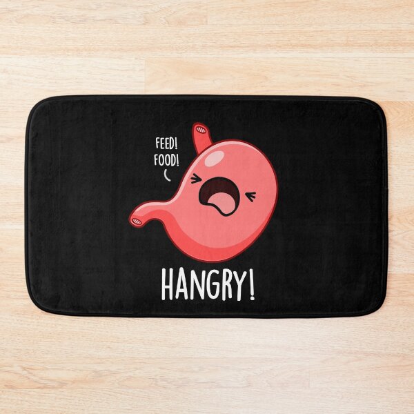 Artikelvorschau, Hangry Funny Stomach Puns (Dark BG) entworfen und verkauft von punnybone.