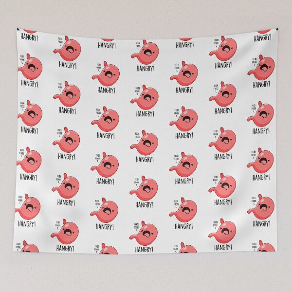 Item preview, Hangry Funny Stomach Puns  designed and sold by punnybone.