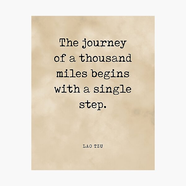 Item preview, The journey of a thousand miles - Lao Tzu Quote - Literature - Typewriter Print - Vintage designed and sold by Studio Grafiikka.