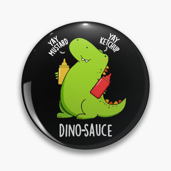 Item preview, Dino-Sauce Funny Dinosaur Puns (Dark BG) designed and sold by punnybone.